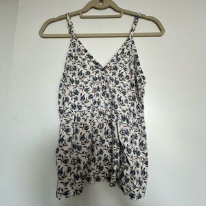 American Eagle Outfitters Blue Floral Camisole